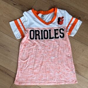 New Era Orioles Women's Short Sleeve Tee - Orange and White